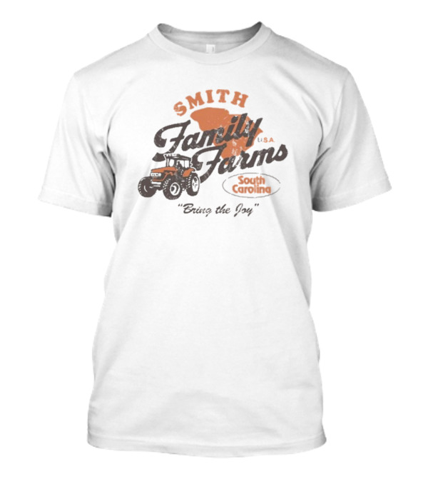 Smith Family Farms USA South Carolina Bring The Joy Retro Tractor T-Shirt