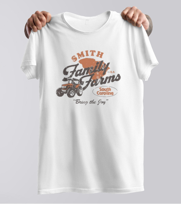 Smith Family Farms USA South Carolina Bring The Joy Retro Tractor T-Shirt