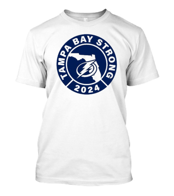 Tampa Bay Strong 2024 Florida Lightning Badge T-Shirt