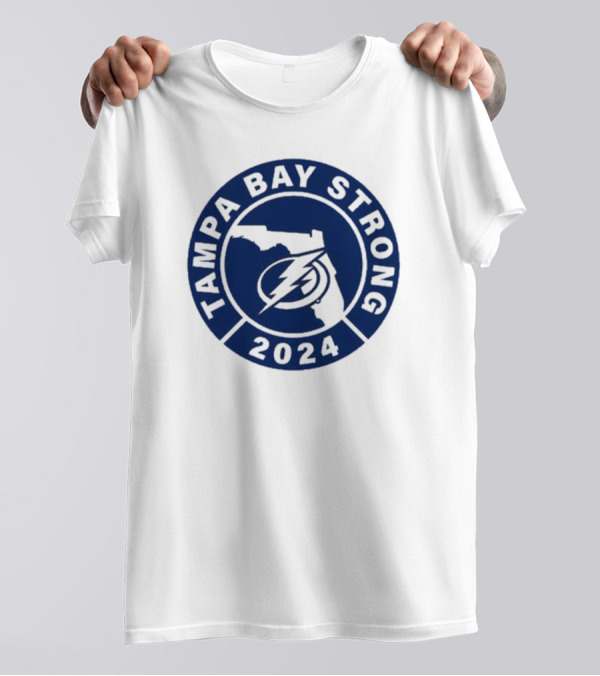 Tampa Bay Strong 2024 Florida Lightning Badge T-Shirt