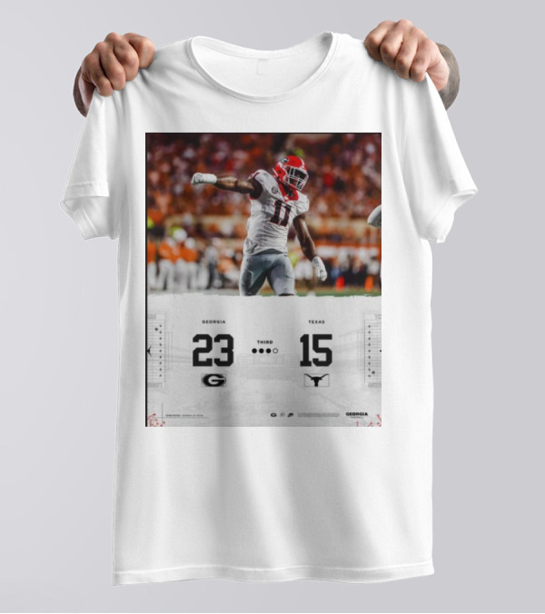 Georgia Bulldogs Vs Texas Longhorns 23-15 Third GoDawgs T-Shirt