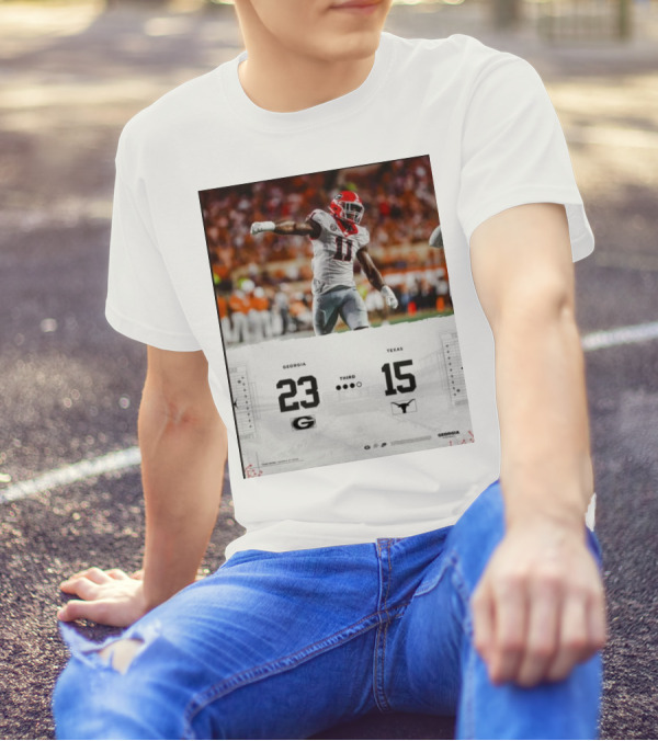 Georgia Bulldogs Vs Texas Longhorns 23-15 Third GoDawgs T-Shirt