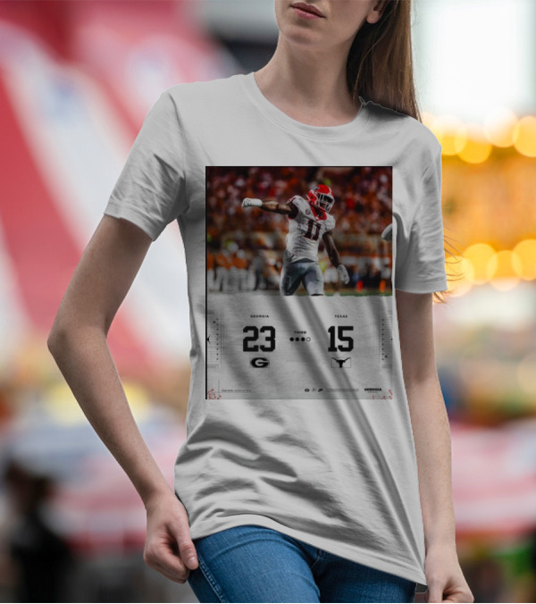 Georgia Bulldogs Vs Texas Longhorns 23-15 Third GoDawgs T-Shirt