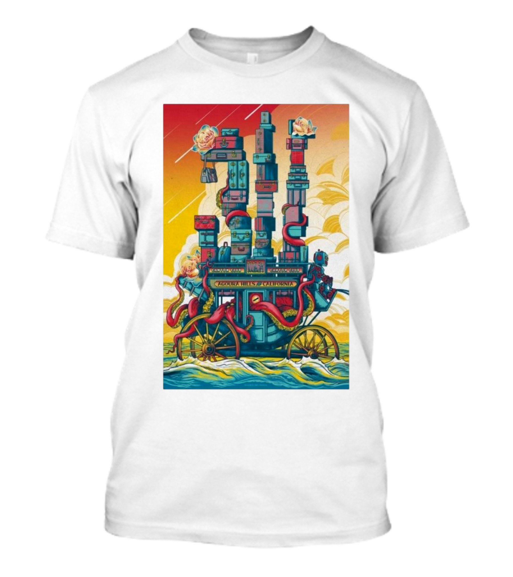 311 Oct 19 2024 Canyon Club In Agoura Hills CA Tour Agoura Hills California Psychedelic Colorful Visuals With Roses And Octopus Tentacles T-Shirt