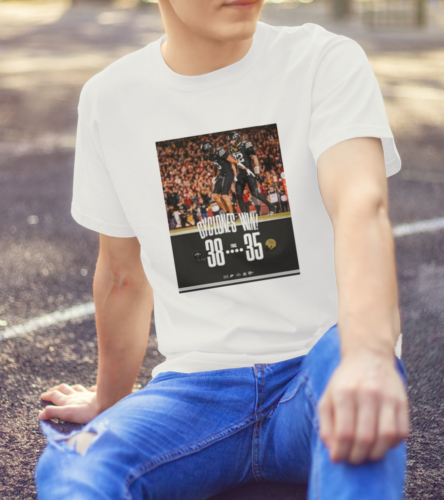 Cyclones Win Iowa State Cyclones 38-35 Over UCF Knights T-Shirt