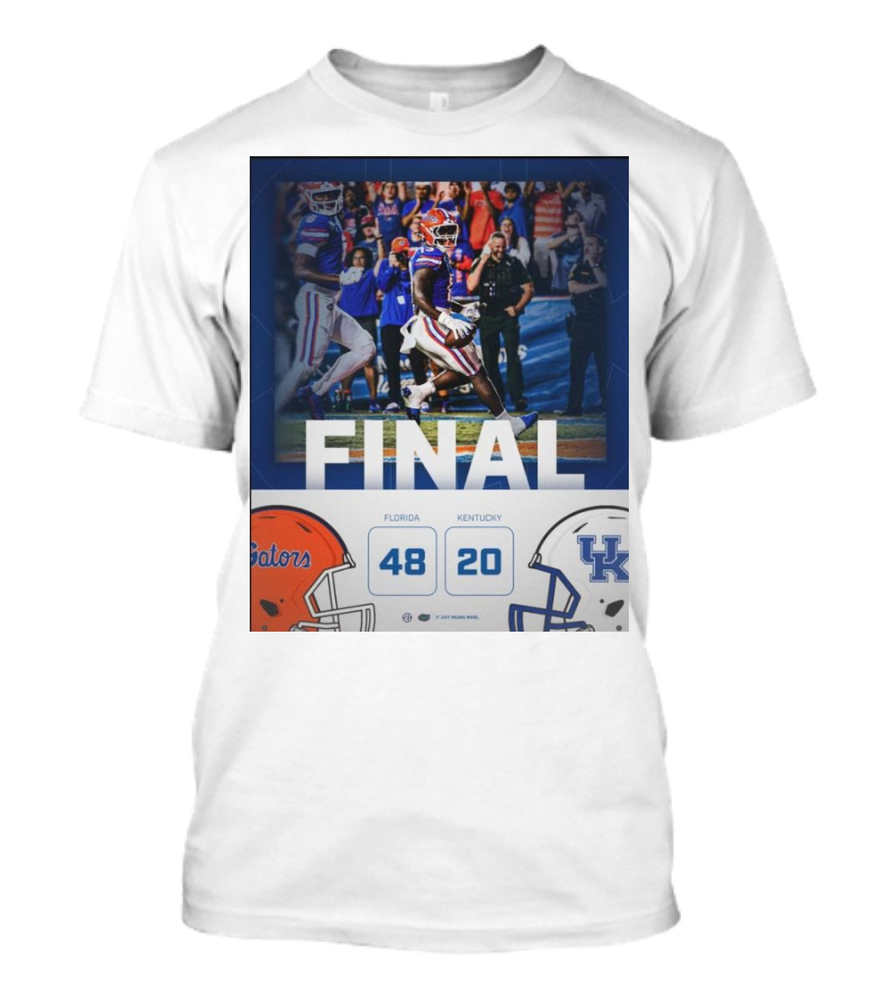 Final Florida Gators 48-20 Victory Over Kentucky Wildcats Football Match T-Shirt