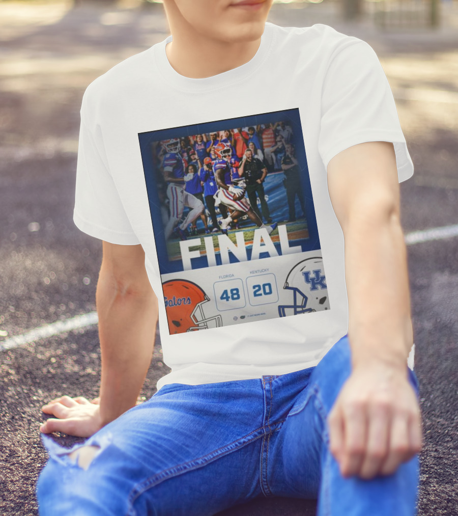 Final Florida Gators 48-20 Victory Over Kentucky Wildcats Football Match T-Shirt