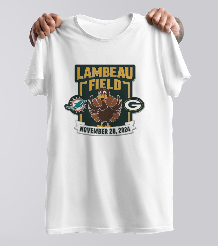 Lambeau Field November 28 2024 Green Bay Packers Vs Miami Dolphins Turkey T-Shirt