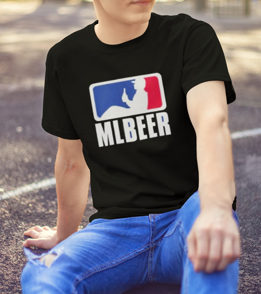MLBEER MLB Parody Logo Funny Baseball Beer Enthusiast T-Shirt