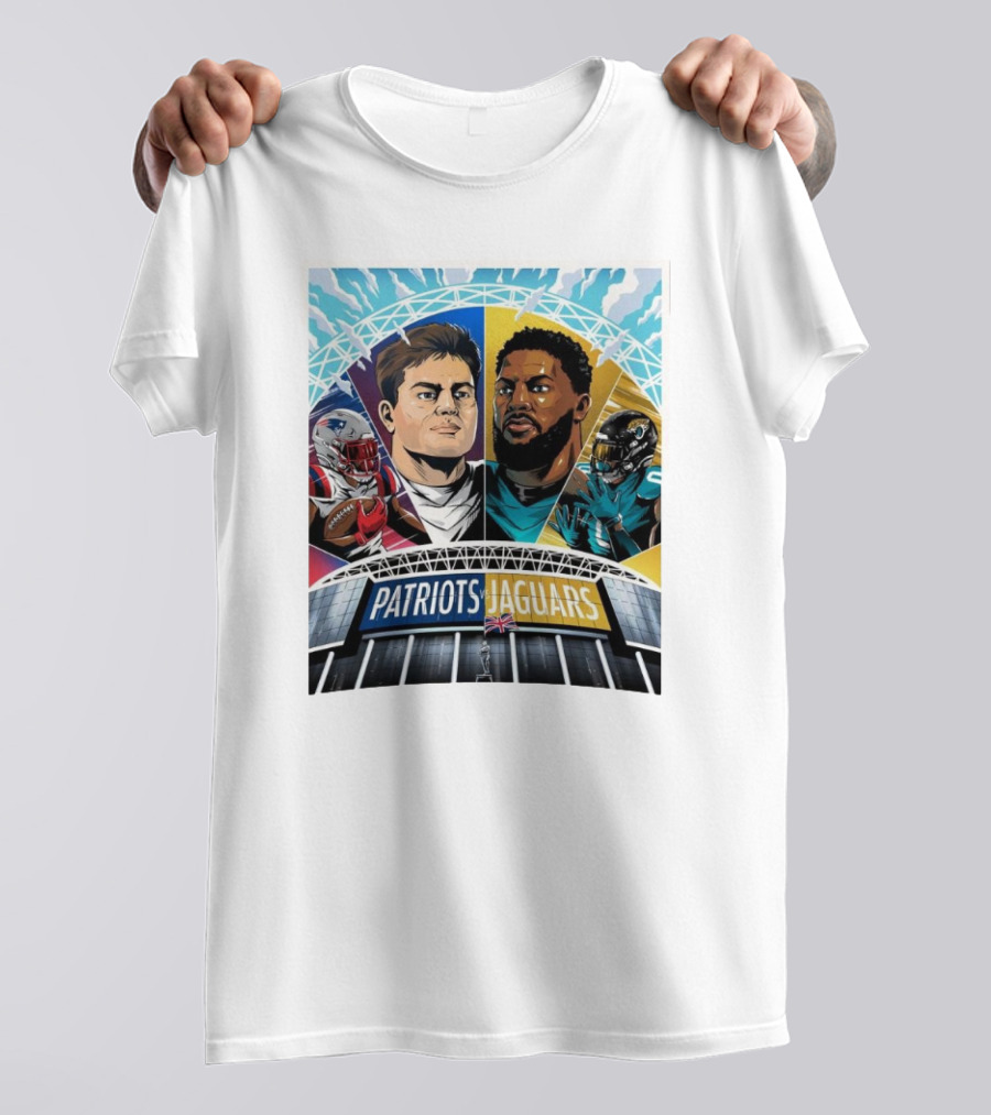 Patriots Jaguars Wembley Showdown 2024 NFL London Game T-Shirt