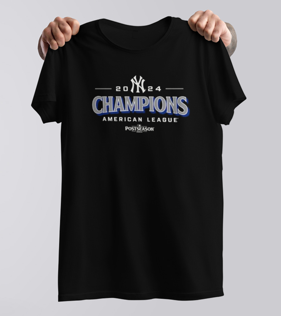 New York Yankees 2024 American League Champions Postseason Fanatics Roster T-Shirt