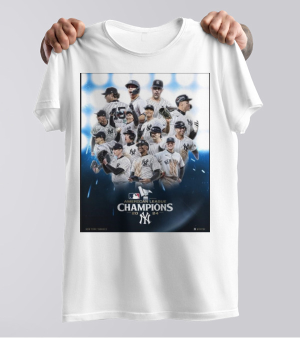 New York Yankees 2024 American League Champions Players MLB T-Shirt