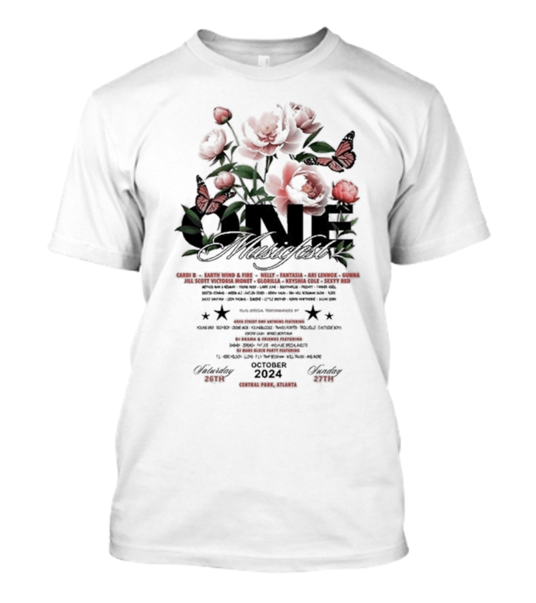 ONE Musicfest 2024 Homegrown Lineup October 26-27 Central Park Atlanta T-Shirt
