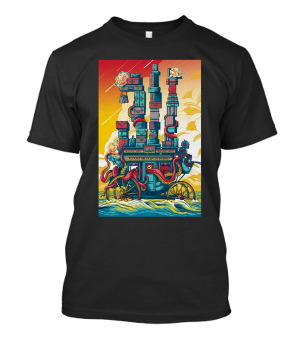 311 Show At Canyon Club On Oct 19 2024 Psychedelic Contraption With Octopus And Flowers T-Shirt