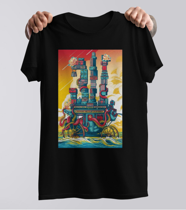 311 Show At Canyon Club On Oct 19 2024 Psychedelic Contraption With Octopus And Flowers T-Shirt