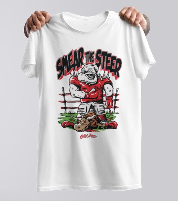 Smear The Steer Old Row Georgia Bulldog Vs Texas Longhorn T-Shirt