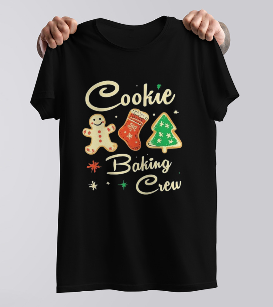 Cookie Baking Crew Gingerbread Stocking Tree T-Shirt