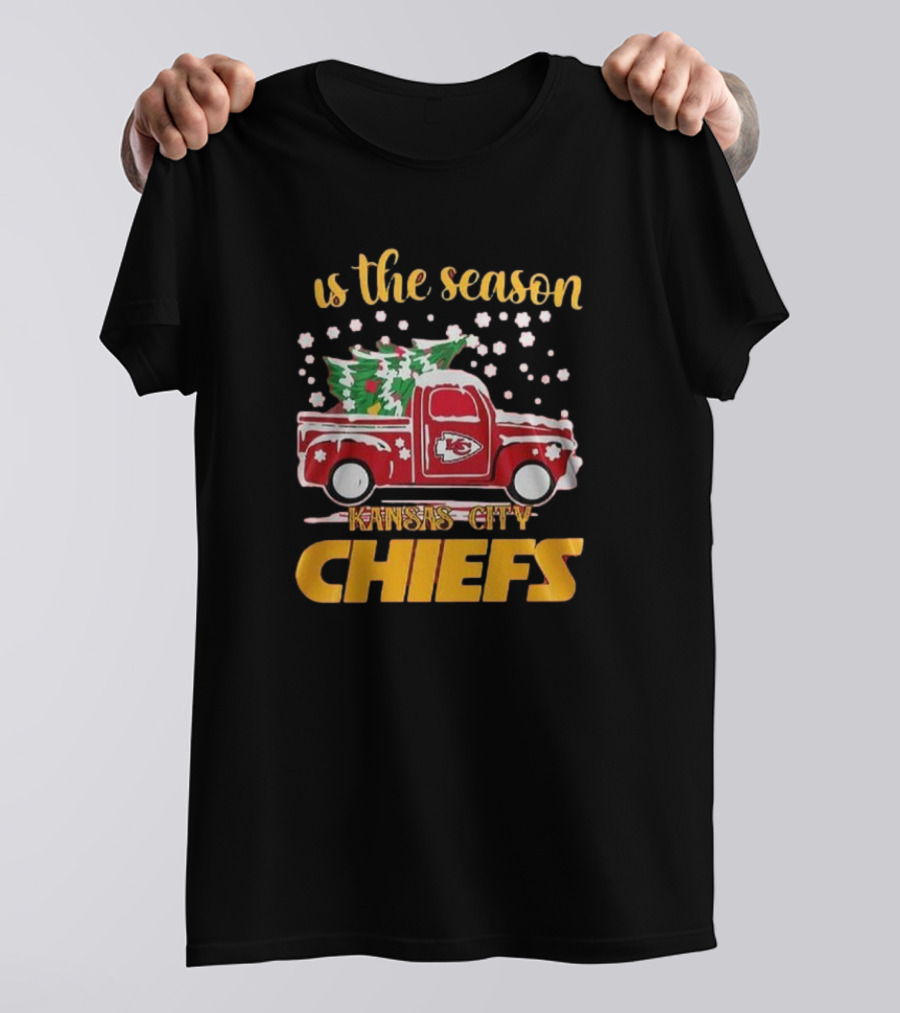 Kansas City Chiefs Christmas Truck 'Tis The Season T-Shirt