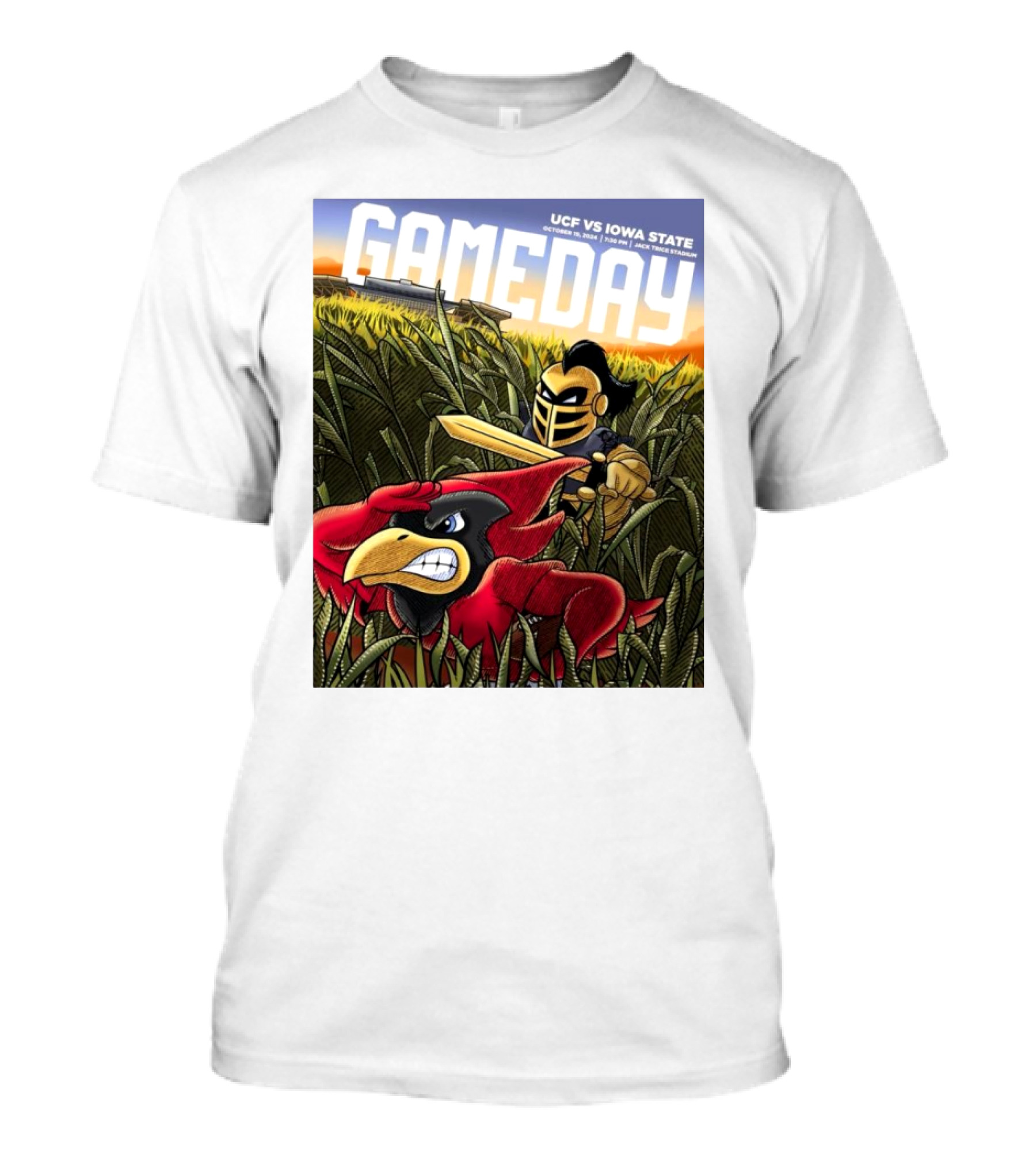 GAMEDAY UCF Knights Vs Iowa State Cyclones October 19 2024 Jack Trice Stadium T-Shirt