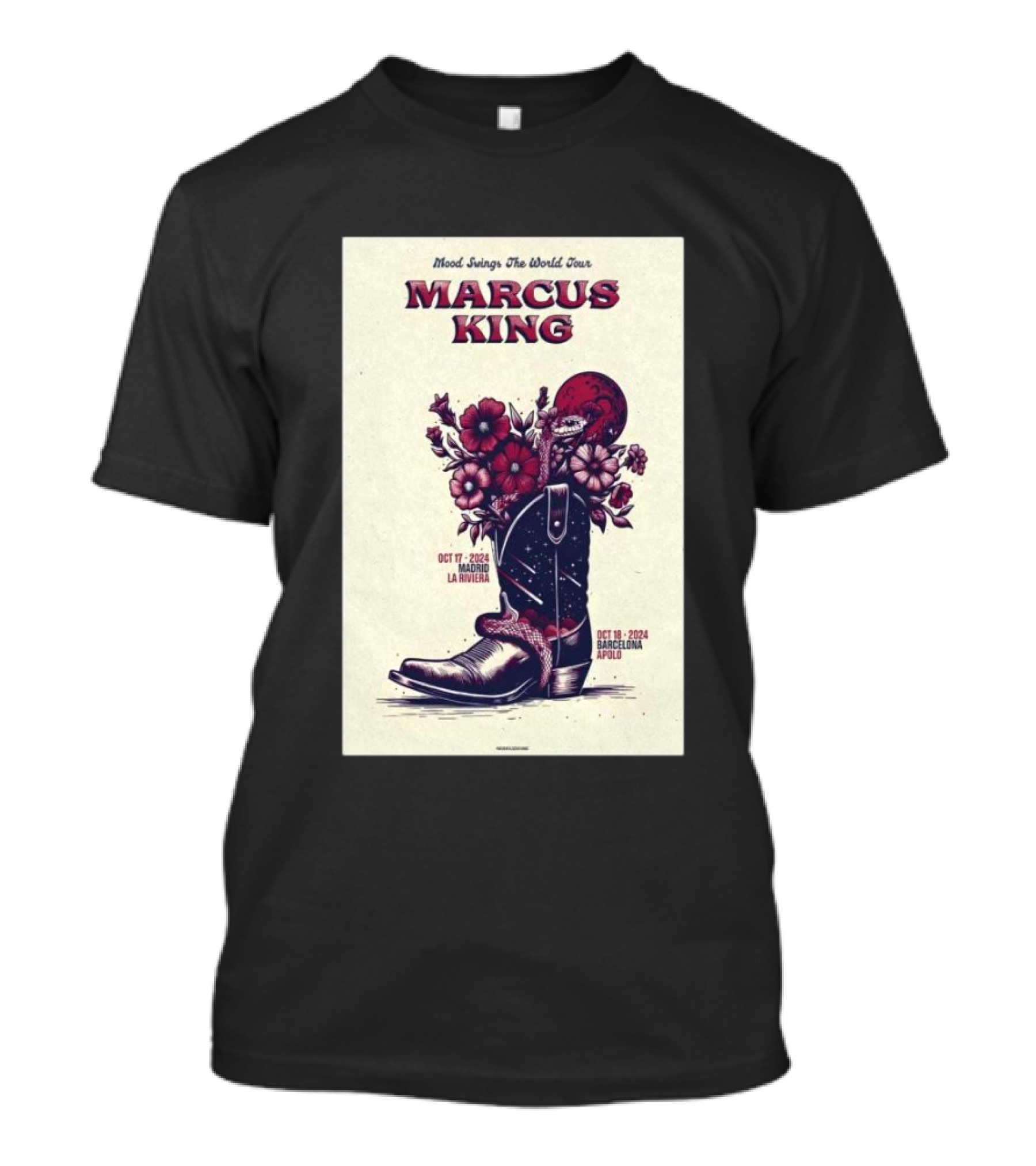 Marcus King Mood Swings The World Tour October 17 2024 La Riviera October 18 2024 Apolo T-Shirt