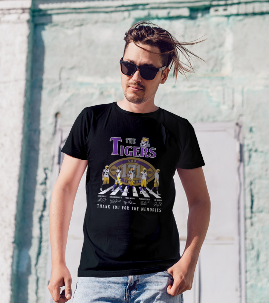 The LSU Tigers 1893-2024 Thank You For The Memories With Walking Signatures And LSU Tiger T-Shirt