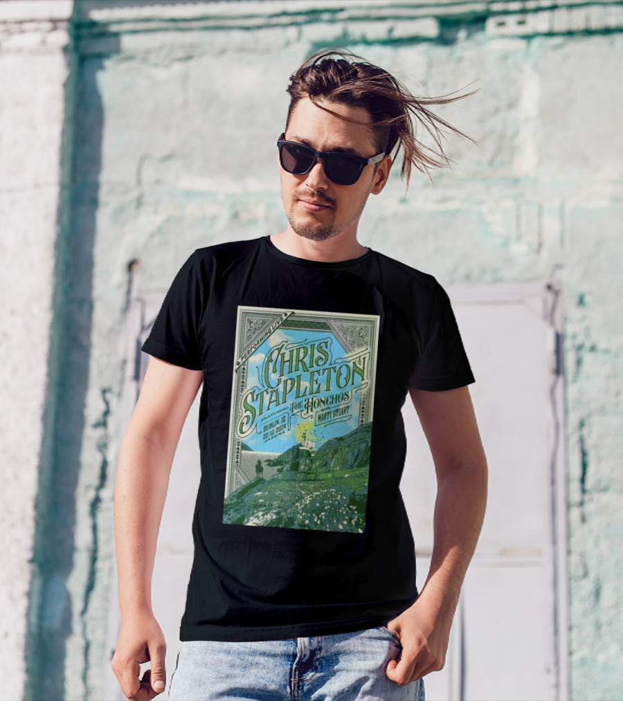 Chris Stapleton Performing Live With The Honchos And Marty Stuart Dublin IE Oct 20 2024 Tour T-Shirt