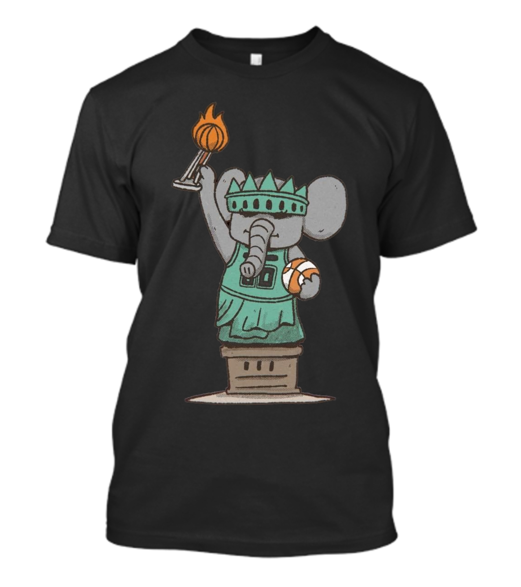 Good Vibes Janky Drawing Champions New York Liberty Elephant Statue Basketball T-Shirt
