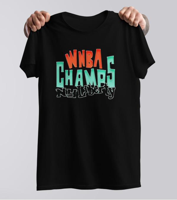 WNBA Champs NY Liberty Basketball 2024 Finals 챔피언즈 Playa Society T-Shirt