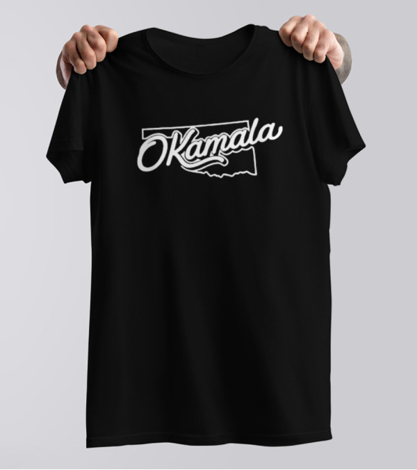 Oklahoma Kamala Map Outline T-Shirt