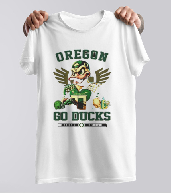 Oregon Ducks Go Ducks Mascot Football Wings Helmet T-Shirt