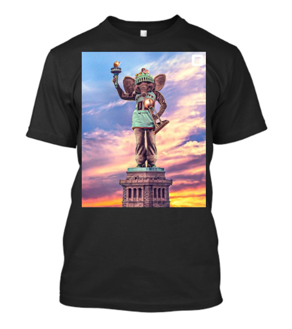 Big Ellie New York Liberty 2024 WNBA Champions Statue Of Liberty Elephant T-Shirt