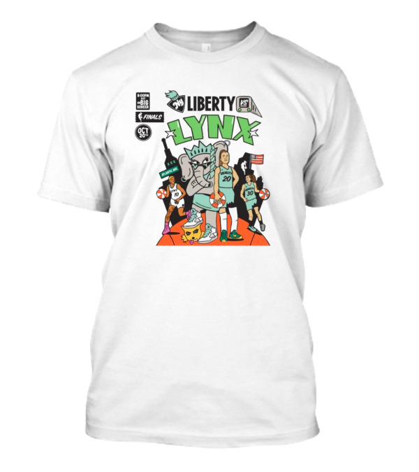 Gameday 2024 Finals New York Liberty Vs Minnesota Lynx WNBA Basketball Champions Cartoon Oct 20th T-Shirt