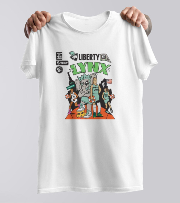 Gameday 2024 Finals New York Liberty Vs Minnesota Lynx WNBA Basketball Champions Cartoon Oct 20th T-Shirt