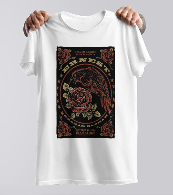 Legalize Country Music Roadshow Ernest Graham Barham October 25 2024 Bluestone T-Shirt