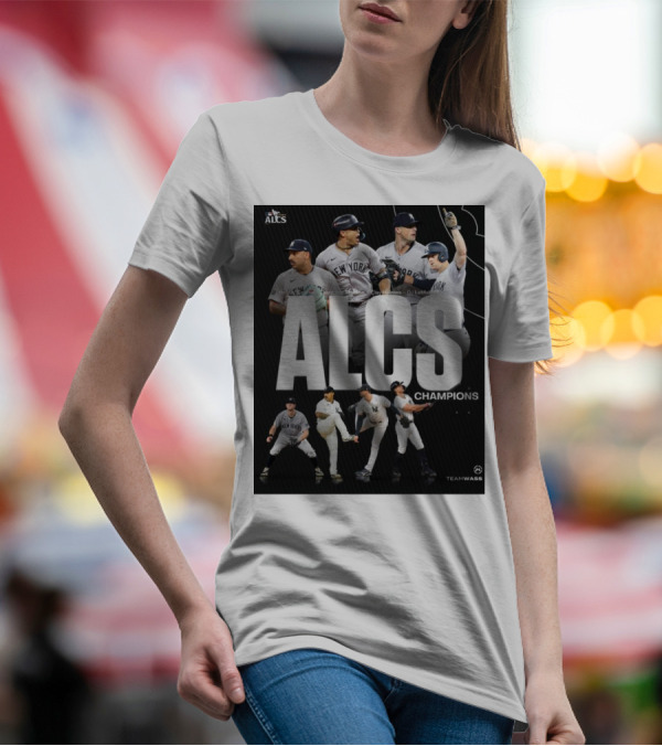 ALCS Champions New York Yankees MLB Lay Holmes Giancarlo Stanton DJ LeMahieu T-Shirt