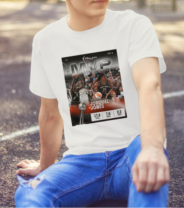 WNBA Finals ’24 MVP Jonquel Jones New York Liberty Most Valuable Player Stats T-Shirt