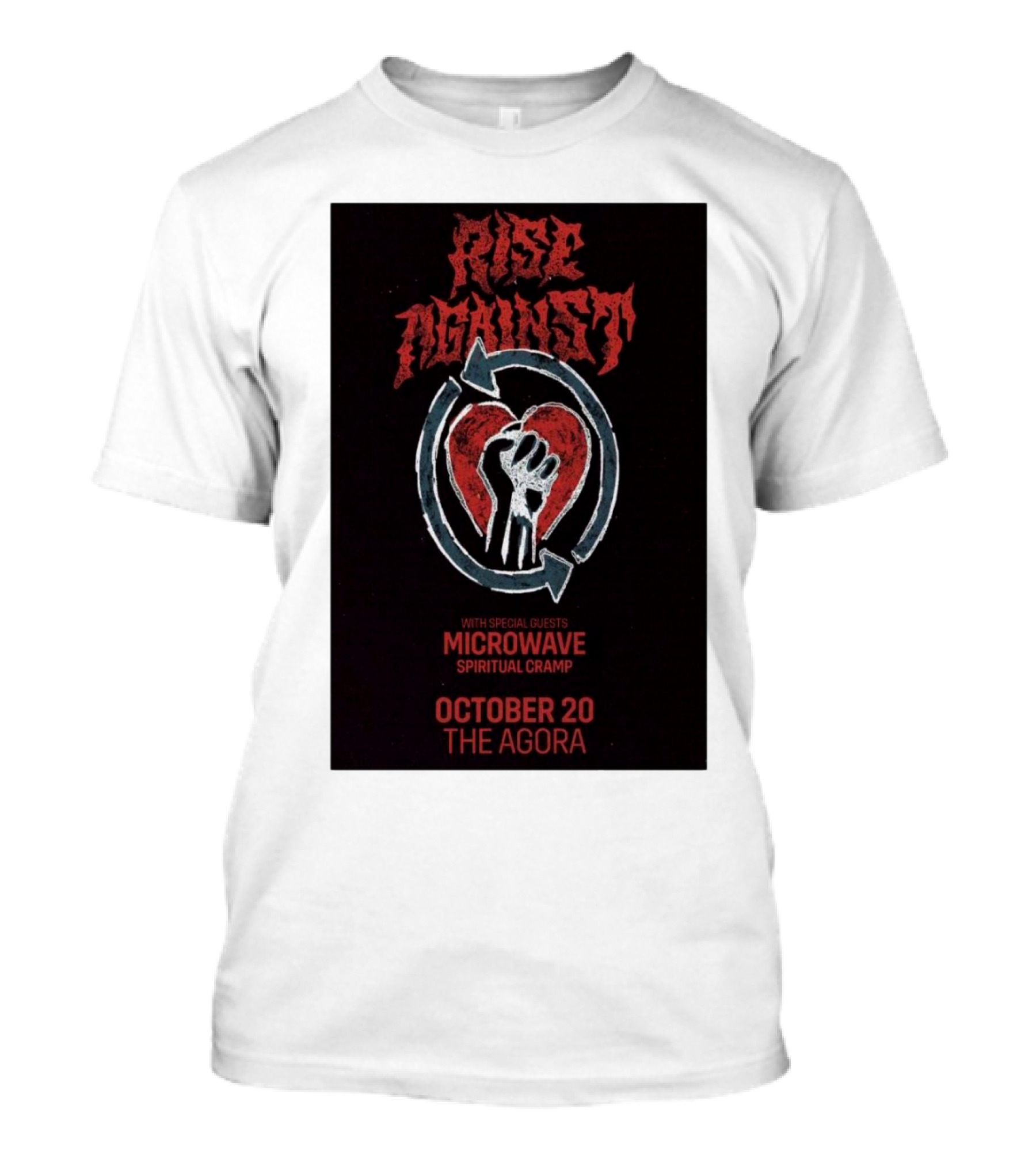 Rise Against October 20 Agora Theatre Cleveland OH Tour With Microwave Spiritual Cramp T-Shirt