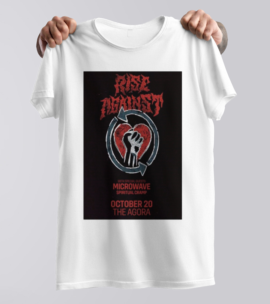 Rise Against October 20 Agora Theatre Cleveland OH Tour With Microwave Spiritual Cramp T-Shirt