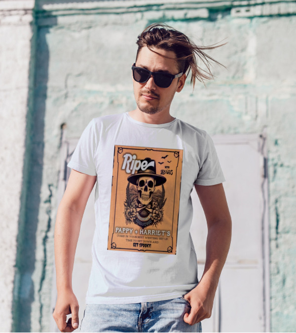 Ripe With Dogs Pappy + Harriet's Halloween Get Spooky 2024 Pioneertown CA T-Shirt