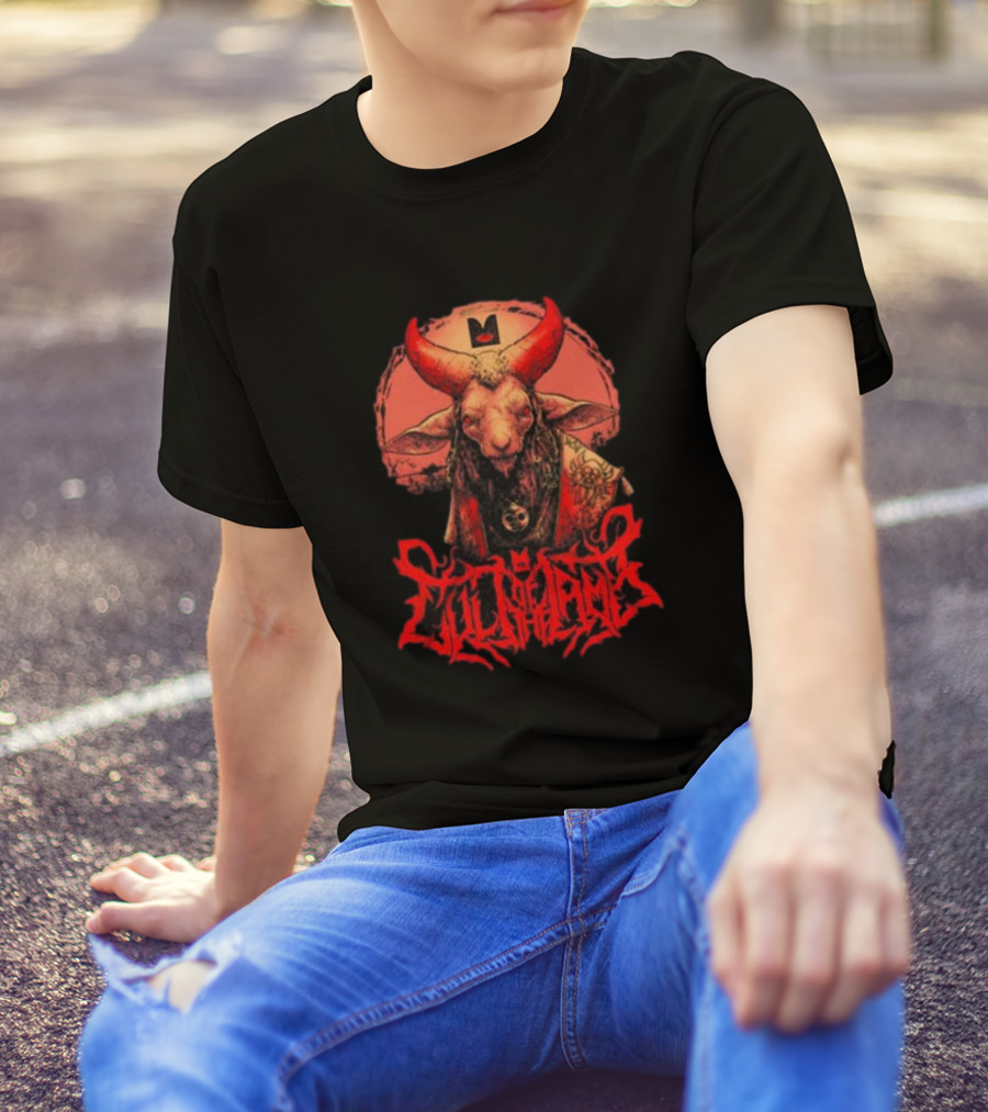 Cult Lamb Unholy Lamb Red Horned Figure T-Shirt