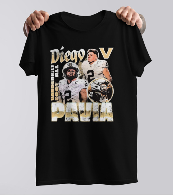Diego Pavia Vanderbilt Football Vintage Look T-Shirt