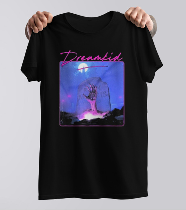 Dreamkid Thrille Halloween 2024 Rising Hand Grave Moon T-Shirt