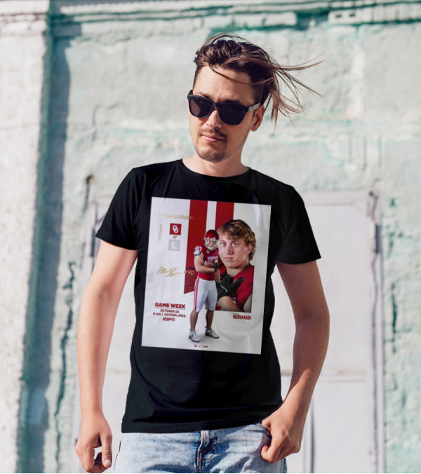 Game Week October 26 Oklahoma Sooners At Ole Miss Rebels Oxford ESPN Signature T-Shirt