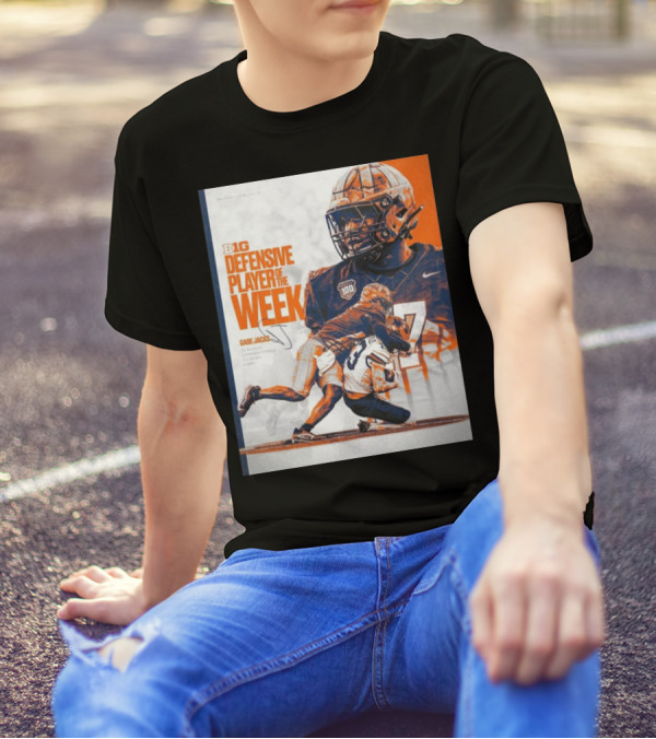 Big Ten Defensive Player Of The Week Gabe Jacas Illinois Fighting Illini Signature T-Shirt