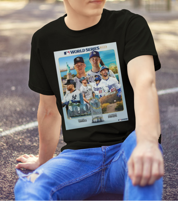 World Series 2024 New York Yankees Vs Los Angeles Dodgers Players MLB T-Shirt