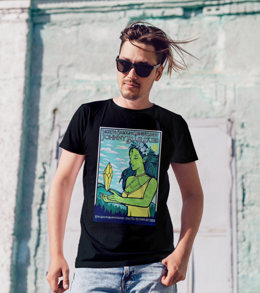 North Carolina Benefit Show Johnny Blue Skies Koka Booth Amphitheatre Cary October 21 T-Shirt