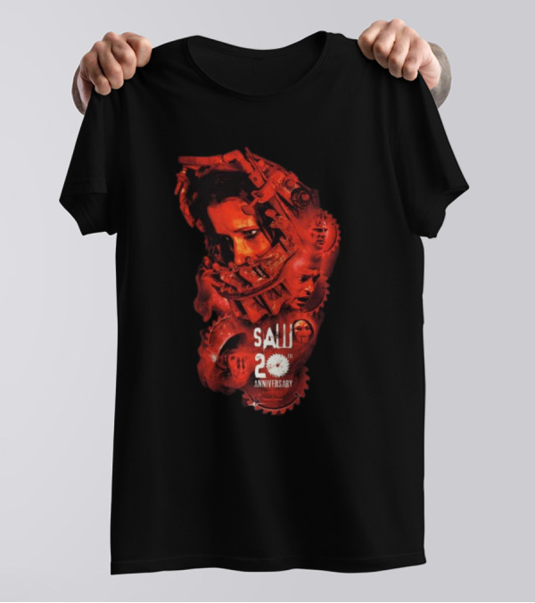 Saw 20th Anniversary Lionsgate Horror Blades Of Gory Movie T-Shirt