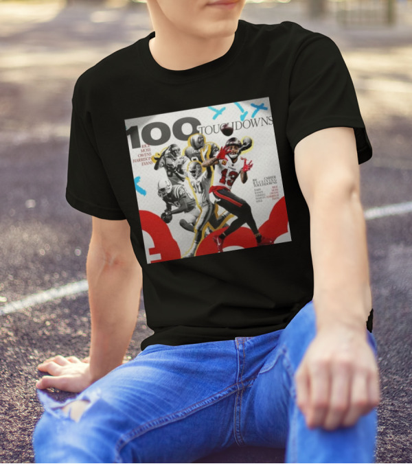 100 Touchdowns Rice Moss Owens Harrison Evans 100 Career Touchdowns NFL Receiving Legends T-Shirt