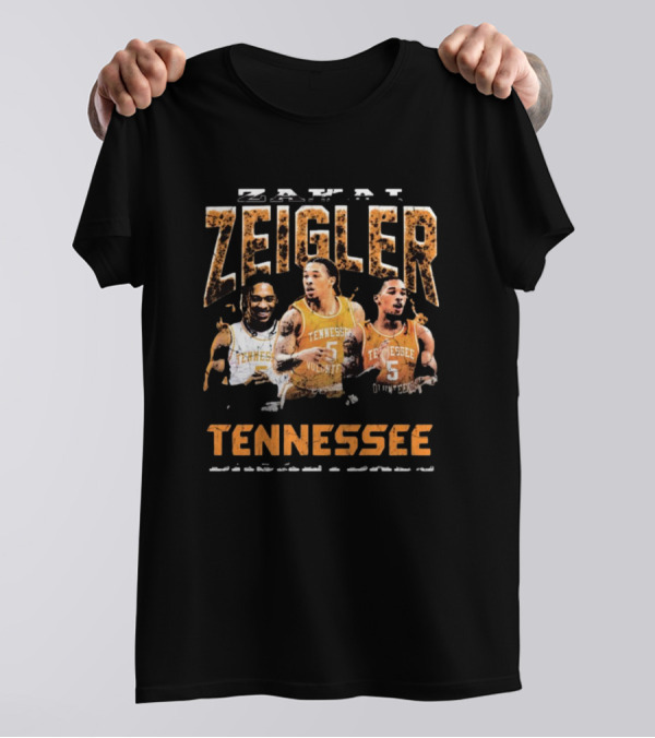 Zakai Zeigler Tennessee Volunteers Basketball Retro Style 90s T-Shirt