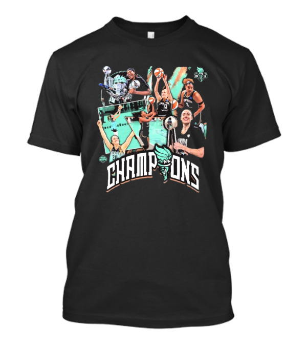 New York Liberty 2024 WNBA Champions Crossroads Stadium Essentials Players T-Shirt